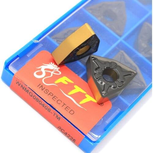 10pcs WNMG080408 TM PC4225 insertos de carburo de alta calidad hoja de herramienta de torneado cortador de torno de acero