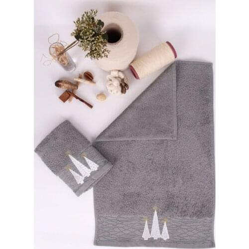 % 100 Cotton 50x70 cm Hand Face Towel Set 2 Pieces