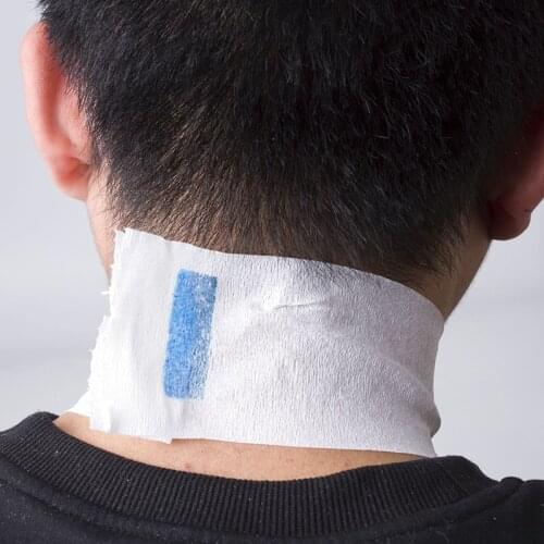 100Pcs/Roll White Waterproof Unisex One-Off Stretchy Neck Paper Strips Roll Salon Hairdressing Accessories Hairstyling Tool