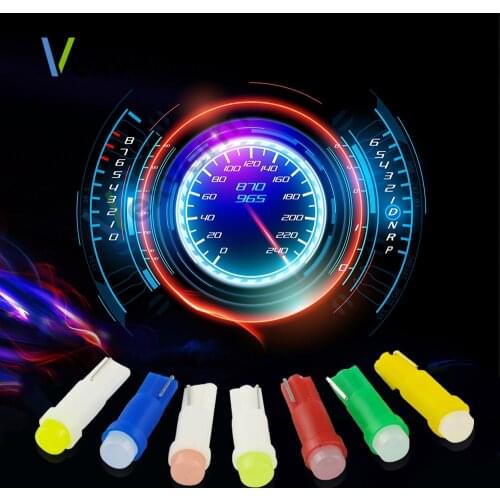 2/10/20 PCS T5 LED Light W1.2W W3W Dashboard Gauge Instrument Lamp Car Interior Light Auto Side Wedge Bulb 4014 LED Super Bright