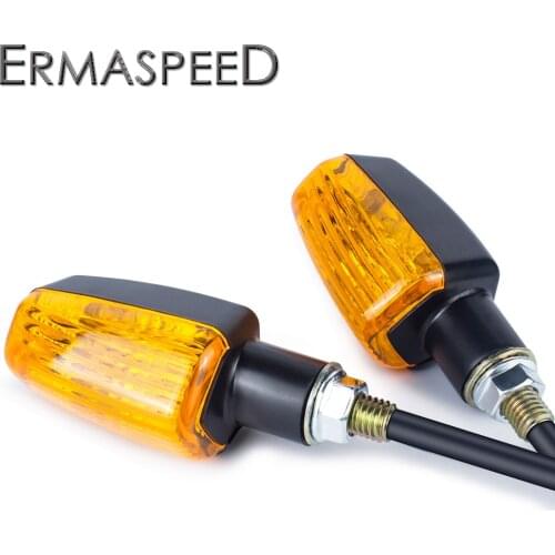 2PCS Universal Amber Led Front Rear Turn Signal Indicator Blinker Light for Motorcycle Motocross Sport Street Bike Scooter