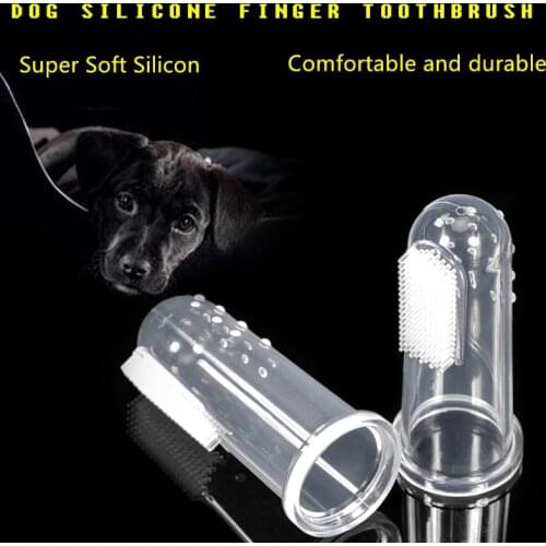 2021HOT! 3/6PCS Pet Finger Toothbrush Super Soft Silicon Pet Finger Toothbrush Dog Cat Rubber Teeth Cleaning Finger Toothbrush
