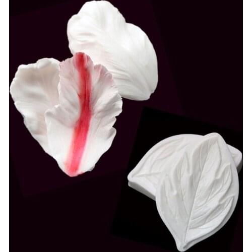 3D lily petals fondant silicone mold candy soft clay tool chocolate cake clay mold E103