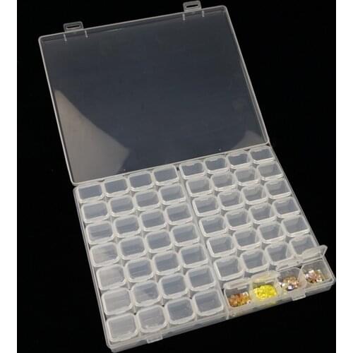 3x56 Grids Clear Storage Boxes Jewelry Nail Art Beads Pills Mini Item Cases