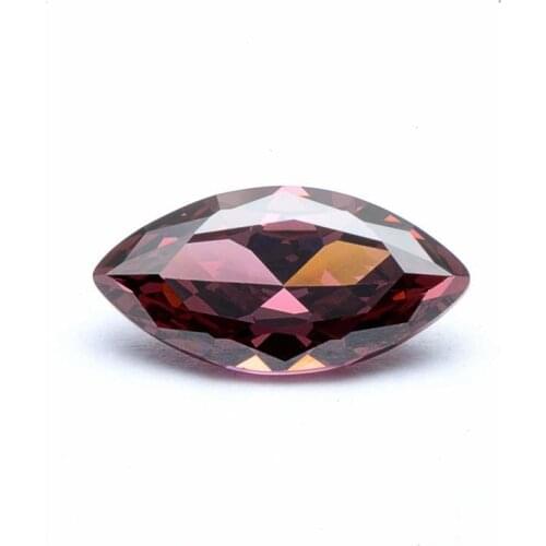 50pcs 5A 2*4-5*10mm Rhdodlite Color Zircon Marquise Shape Synthetic Gems Rouge Color Cubic Zirconia Stones