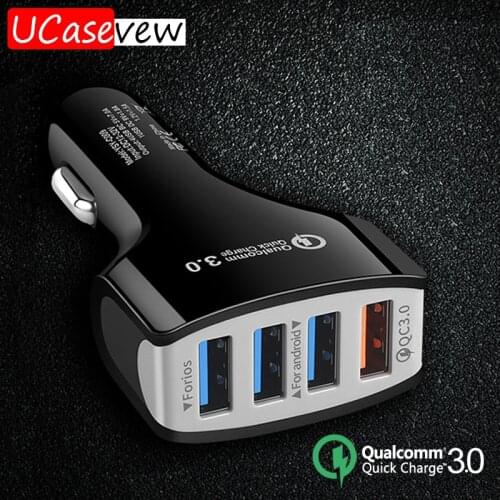 35W 4 USB Car Charger QC 3.0 Quick Charge Fast Car Charging for iPhone 11 Pro Samsung galaxy S20 S10 S9 Portable Auto Chargers
