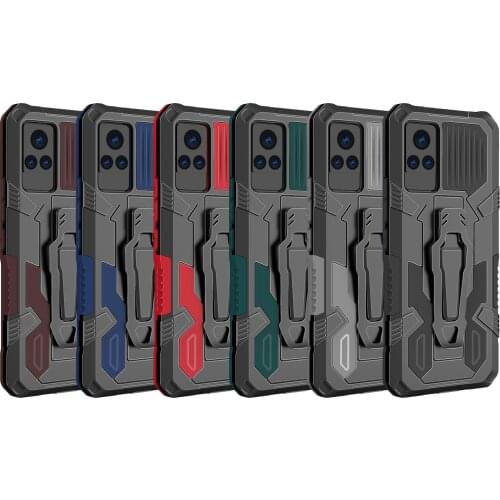Drop resistance Armor Belt Clip Cover For VIVO V21 Case Shockproof Armor Case For Vivo V21 5G V 21 V21e 4G V 21e V20 SE Funda