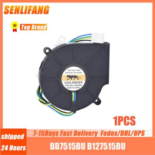 Original for EVERFLOW COOLSERVER BB7515BU B127515BU DC 12V 0.80A 4-Wire 75X75X15mm Copper Radiator CPU Heat Sink Fan