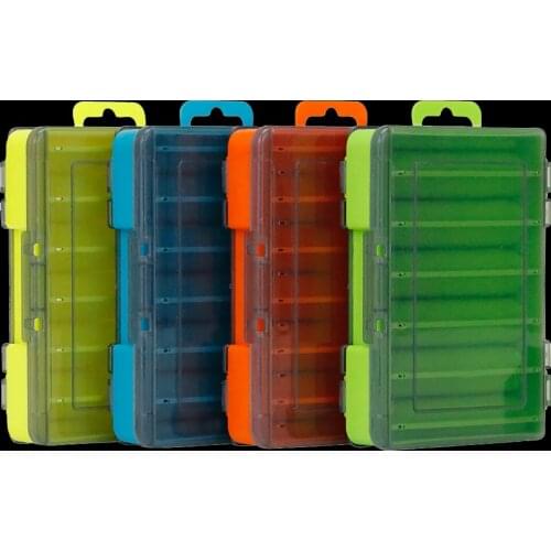 Double Sided Fishing Lure Fishing Box 12 Compartments Fishing Accessories Fishing Hook Plastic Storage Case Fishing Tackle Box