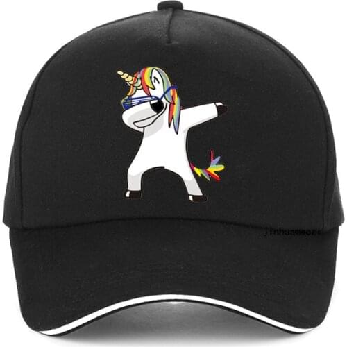 New Summer dabbing Cap Fashion unicorn print men baseball cap Unisex Funny dabbing unicorn Hip Hop adjustable Dad hat bone