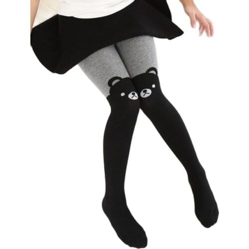 New Childrens Cartoon Tights For Lovely Girls Patchwork Embroidery Designs Stockings Spring Pantyhose Baby Kawaii Tights