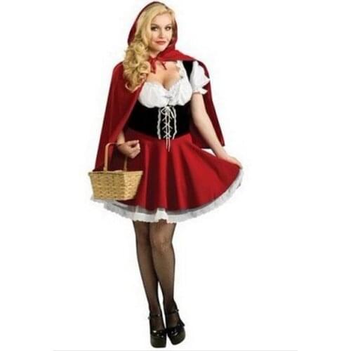 Halloween costumes for women sexy cosplay little red riding hood fantasy game uniforms fancy dress outfit
