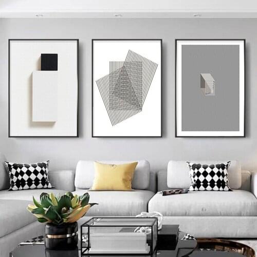 Minimalist Abstract Decorative Painting Modern Black and White Art Canvas Prints Painting Porch Nordic Living Room Wall Posters