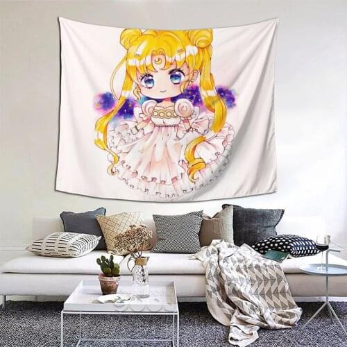 Sailor Girl Tapestry Anime Comic Kawaii Tapestry Wall Bedspread kawaii Hanging Blankets For Bedroom Dorm