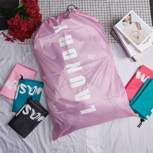 Washable Dirty Clothes Organizer Nylon Laundry Bag Wash Me Travel Storage Pouch