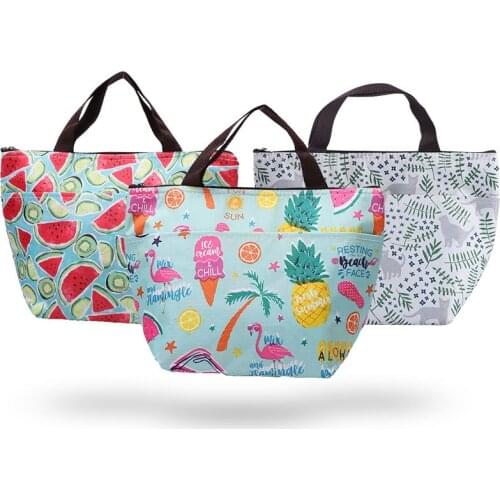 Cartoon Fruit Thermal Lunch Bag For Kids School Children Women Portable Waterproof Outdoor Camping Food Drink Cooler Bento Bag