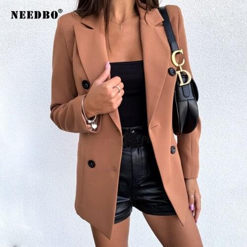 Женские двубортные пиджаки NEEDBO China At AliExpress