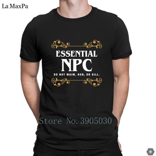 Weird Best T-Shirt Essential Npc Bot Tabletop Rpg Slaying Dragons In Dungeons Dnd T Shirt For Men O-Neck Standard Male