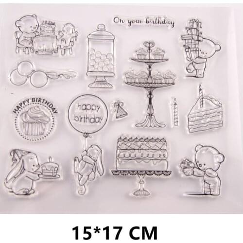 2021 New Fruit Cake Clear Stamps DIY Scrapbooking Craft Supplies Rubber Silicon Seals Card Album Hobby ink pad Stamping