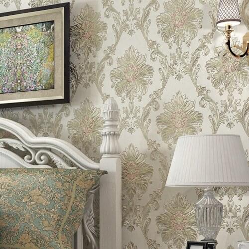 Beibehang wall papers home decor 3D embossed wallpaper living room TV background wall bedroom green wallpaper Papel de parede