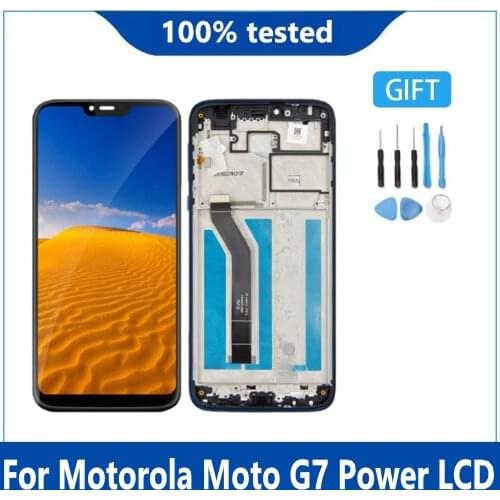 Original Lcd 6.2" For Motorola Moto G7 Power XT1955-5 XT1955-6 LCD Display Screen Digitizer Assembly With Frame Replacement LCD