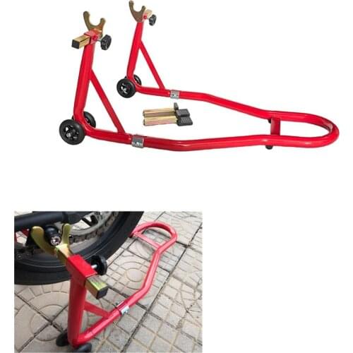 Motorcycle Bike Stand Front & Rear Wheel Support Frame Stand for Auto Bike Shop Repairing Tool