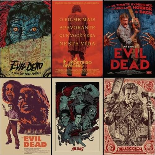 Evil Death Movie Poster Vintage Kraft Paper Wall Art Lounge Bar Decoration