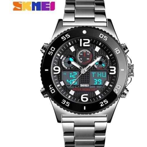 Luxury Top Brand Men Watches Quartz Dual Display Wristwatches Sport Watch Men Waterproof Casual Clock Man Relogio masculino