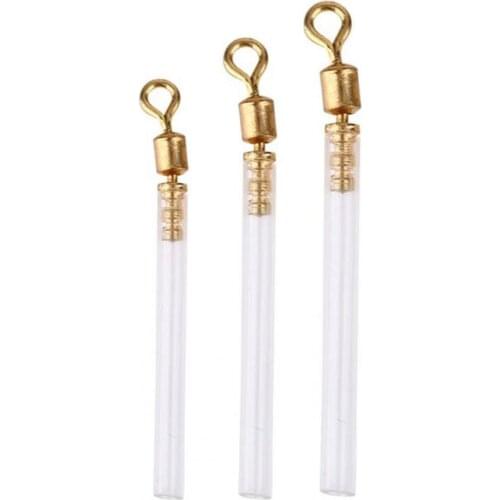 50PCS Transparent Tube Fishing Float Seat 3 Sizes, Medium And Small 360 Degree Rotating Anti-Winding Fish Tackle Float Seat