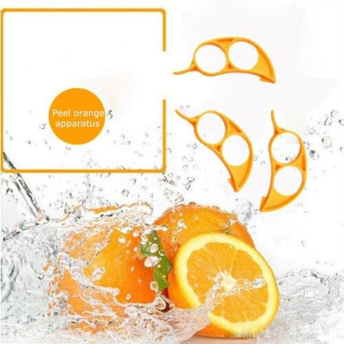 Random Color 3PCS Creative Orange Peelers Lemon Slicer Fruit Stripper Peel Kitchen Tools Parer Orange Convenient Stripping