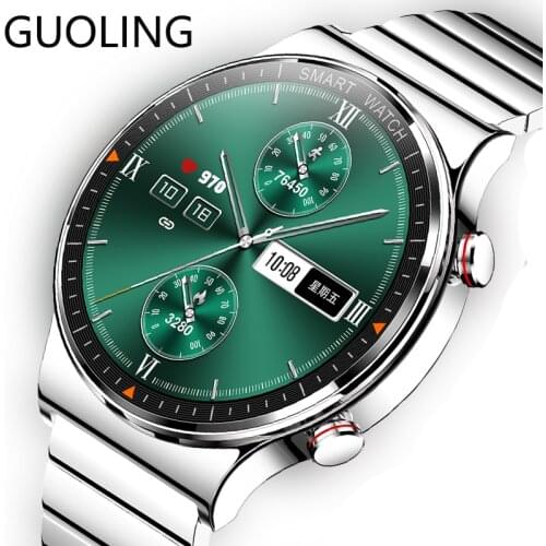 GUOLING Music Player Smart Watch Men Bluetooth Call Waterproof Sport Watch Fitness Smartwatch Download Music1G RAM for Android
