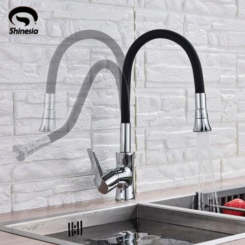 Chrome Black Any Direction Kitchen Faucet Single Handle Mixer Tap Sink Faucet 360 Rotation Kitchen Faucet Hot and Cold Water
