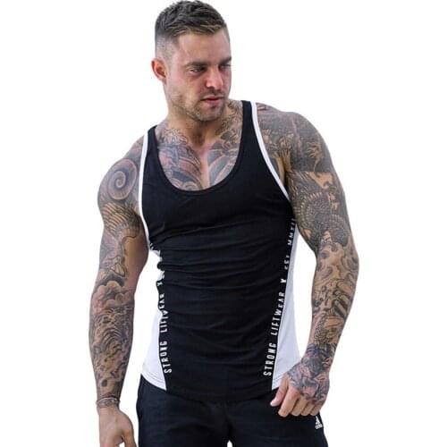 Sports Tank Tops Men Gym Fitness Bodybuilding Tank Top Workout Cotton Sleeveless Singlet Man Summer Casual Fashion Vest Clothing