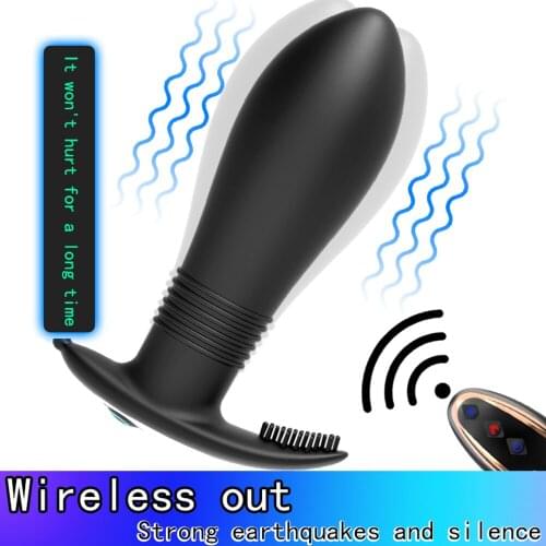 Strapon Anus Vibrator Butt Adult Sex Toy for Men 10 Speed Finger Prostate Anal Dildo Vibrator With Penis Scotum Ring Masturbator