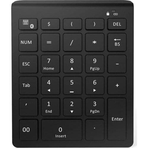 Ultra Slim 28 Keys Bluetooth Numeric Keypad Number Pad With Scissor-Switch Mini Digital Keyboard For Pc Surface Pro Tablet