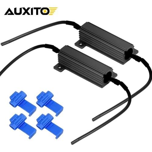 AUXITO 2Pcs 50W 6OHM 6RJ Universal Load Resistor for Fix Car LED Turn Signal Bulb Fast Hyper Flash Blinking Error Code Canceler
