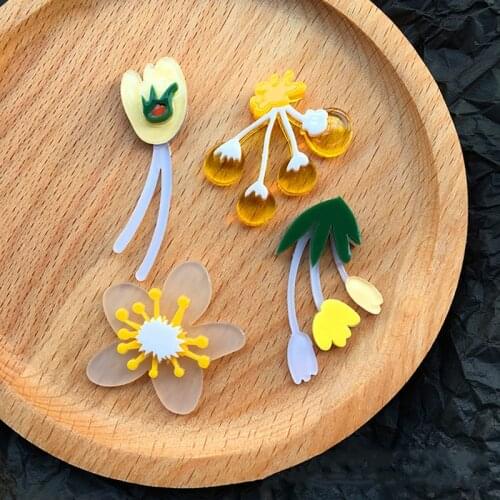 YAOLOGE Korean Style Cute Flower Drop Earrings For Women 2019 New Fashion Sweet Lovely Earrings Femme Brinco Wholesale Jewelry