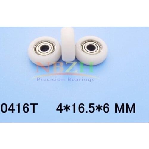 0416T 694ZZ 694Z 694 Nylon wheel hanging / ball bearing with pulley wheel for doors and windows 4x16.5x6 MM