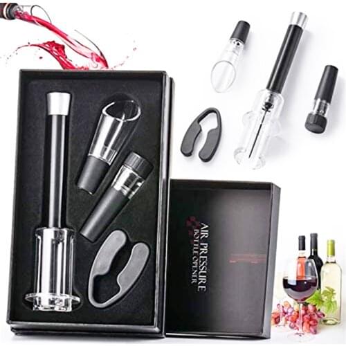 1 Pcs Air Pump Wine Bottle Opener Stainless Steel Pin Type Bottle Pumps abridor de vinho Kitchen Opening Tools Bar Accessories