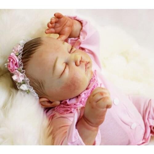100% Deatail Hand painted bebe reborn 20" Real reborn baby silicone dolls exquisite high quality children gift reborn doll