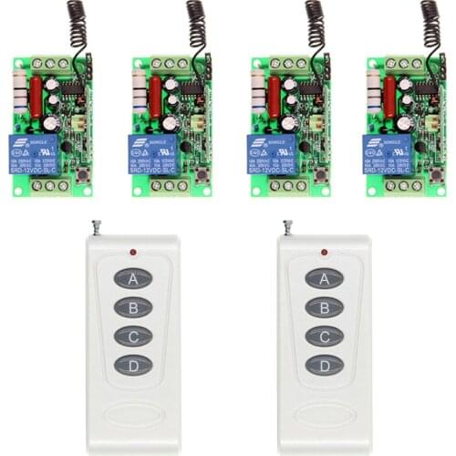 1000m AC 220V 110V 10A 1 CH 1CH RF Wireless Remote Control Switch System,4CH Transmitter + Receiver,Toggle