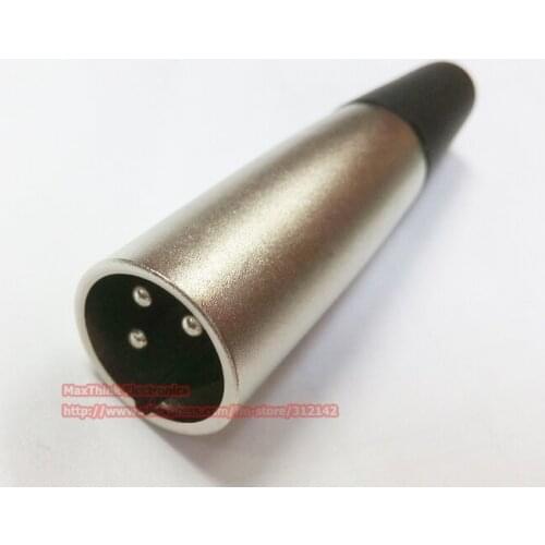 Microphone Speaker 3Pin XLR Male Connector Audio Cable Plug , 3P XLR Jack Plug For MIC Cable , 3pcs, Free shipping