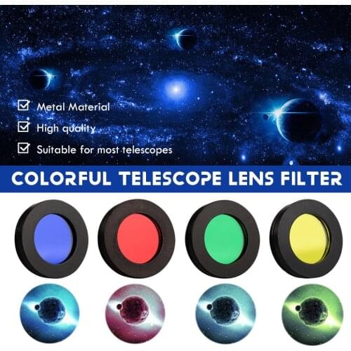 4pcs Colorful Telescope Lens Filter Astronomical Eyepieces Screw Thread Filter High Quality Suitable For Most Telescopes Бинокль