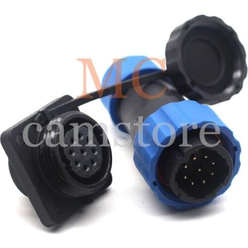 SD20 9 pin waterproof connector IP68 Panel Mount connectors power cable wire connector plug socket