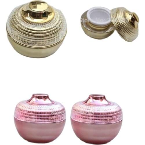 30G gold/pink apple shape acrylic jar plastic jar cream jar for eye cream/gel/moisturizer/essence cosmetic packing
