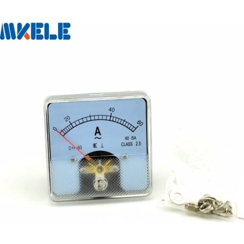 AC DH-60(60) Analog Ammeter Panel Current Amper Meter Pointer Diagnostic-tool Amperimetro Ampermeter Tester New China