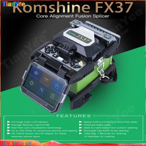 Express shipping Komshine FX37 fiber splicing machine Soudeuses welding machine optic fiber fusion splicer