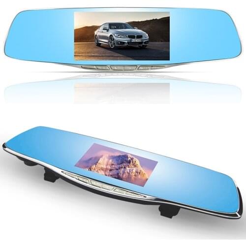 Car Rearview mirror camera full hd 1080p car dvr dual lens parking video recorder