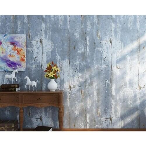 Beibehang Vintage Wood stripe non-woven wallpaper nostalgic 3D embossed bar restaurant cafe 3d wallpaper roll papier peint