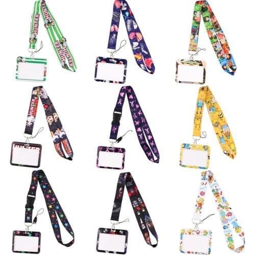 BH1515 Blinghero Anime Cartoon Bank Credit Card Holders Bus Identity Badge With Prevent breast Cancer Lanyard For Doctor Nurse